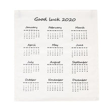 Laden Sie das Bild in den Galerie-Viewer, 2020 Wall Calendar Fabric Printed Calendar Clock Yearly Diary Study Planner Advent Calendar Wall Hanging Calendar Home Office
