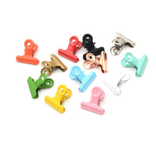Laden Sie das Bild in den Galerie-Viewer, 5pcs School Office Stationery Cute Metal Binder Clips Folder Notes Letter Paper Clip Clam 12 Colorsp
