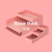 Laden Sie das Bild in den Galerie-Viewer, A Set ABS Desktop Office File Storage Box Document Trays Desk Organizer set Office
